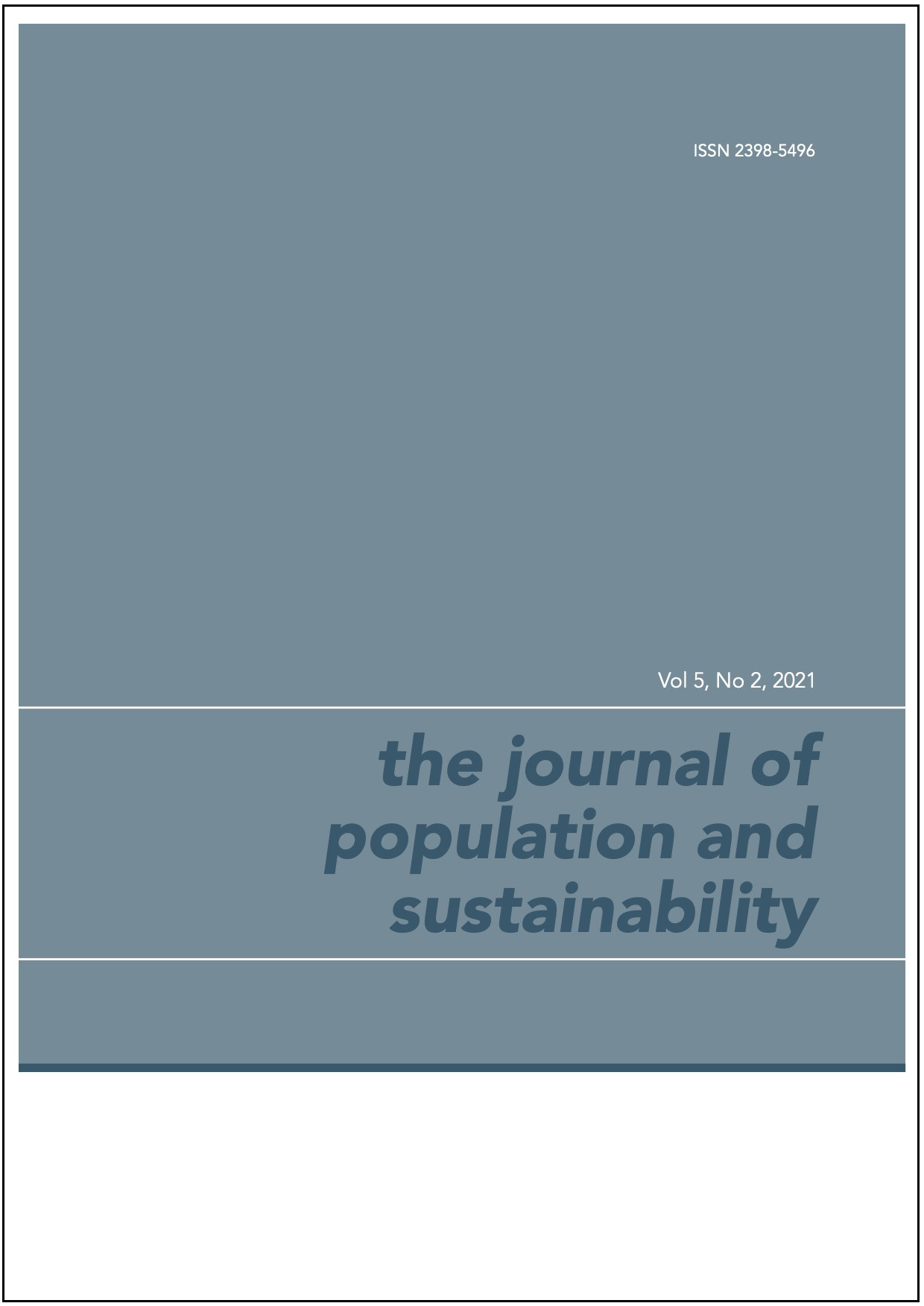 Text-only image of the cover of this issue, grey green background.